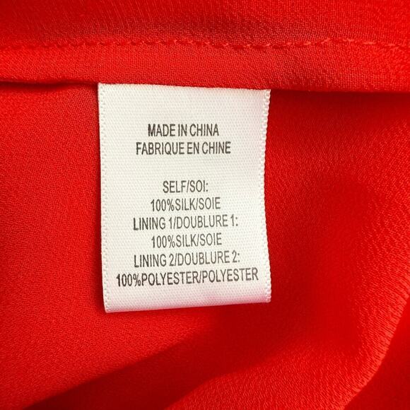 NWT Haute Hippie Red Silk Racer Back Belted Mini Dress Handkerchief Hem,‎ Large - Picture 11 of 12